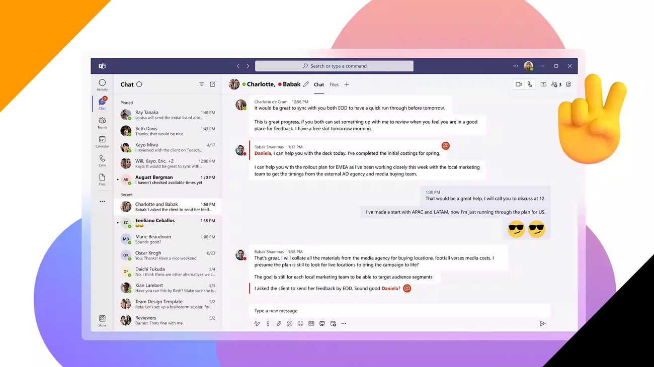 Start a chat in Microsoft Teams